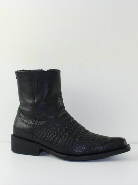 Buffalo Brand Handcrafted Leather Cowboy Alligator Crocodile Style Boots (8 US) main image 10
